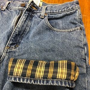 Men’s LL Bean flannel lined jeans